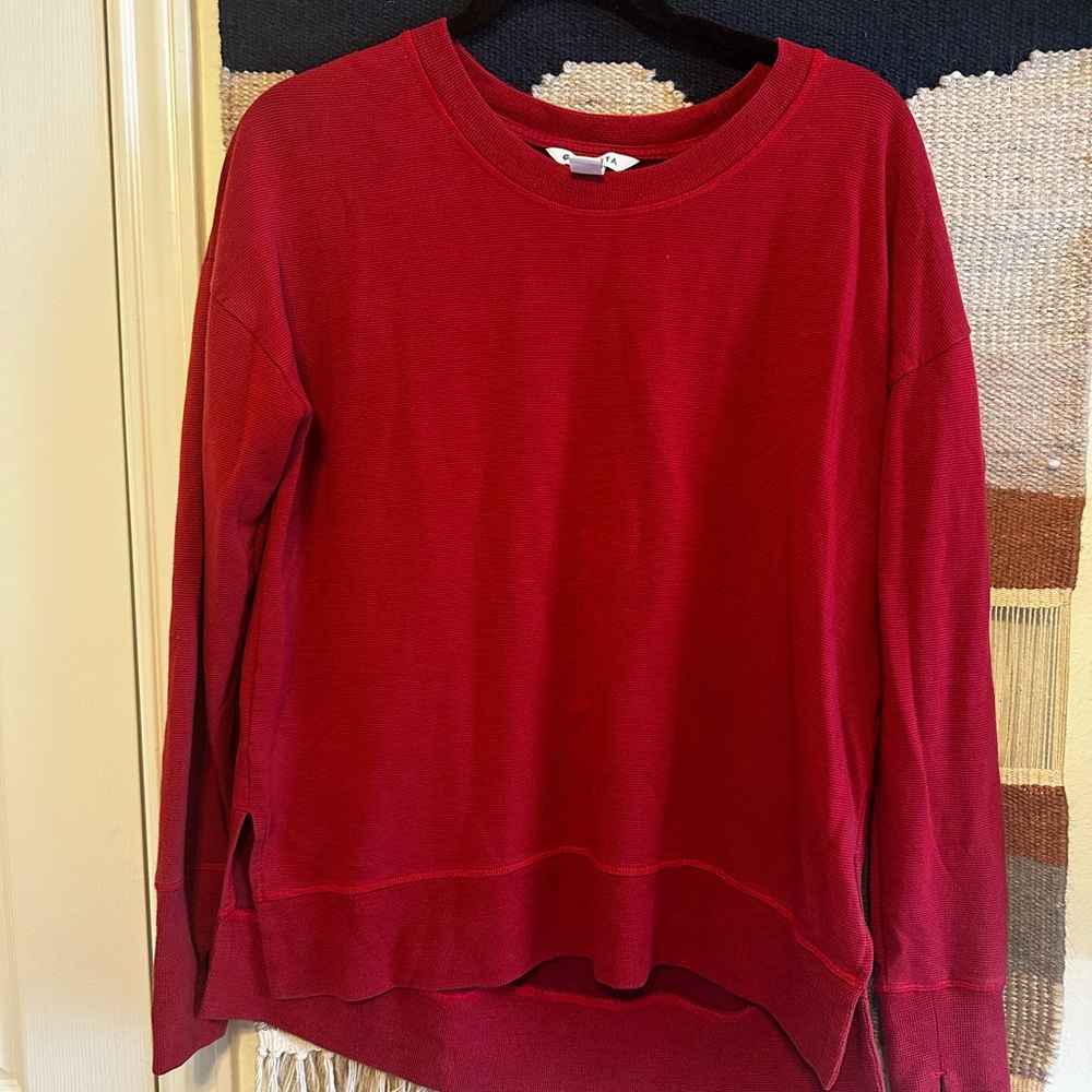 Red Long Sleeve Top